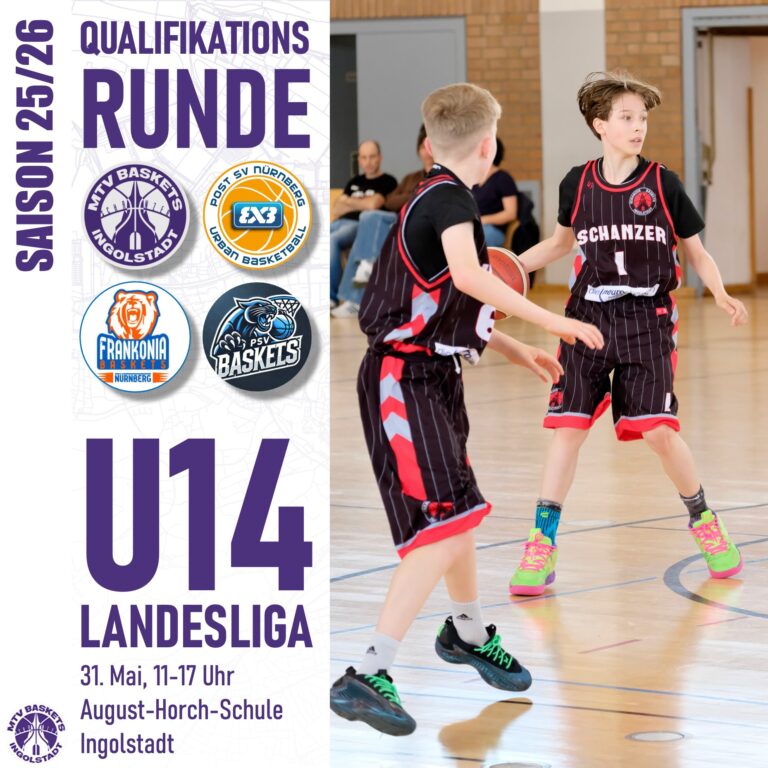 🏀🏀🏀
BLICK NACH VORN!
🏀🏀🏀
Am 31. Mai findet in Ingolstadt die erste Runde der Qualifikation für die nächste Landesliga-Saison in der Altersklasse U14 statt. Neben den MTV Baskets sind der PSV Ingolstadt, Frankonia Nürnberg und das Team des Post SV Nürnberg am Start. Spannende Spiele sind garantiert. Eine große Herausforderung für das junge Team der MTV Baskets.
⛹ LET'S GO BASKETS
#landesliga #spieltag #gameday #basketballbezirkschwaben #oneteam #jugendsport #wewantyou #bayernbasketball #victory #bbvonline #trainer #trainingday #mtvingolstadt #basketballtime #ingolstadt #mtvbaskets #onefamily #basketball #mtvbasketsingolstadt #ruleyourcourt #MTVBasketsIngolstadt #teamsport #supporters #supportyourteam