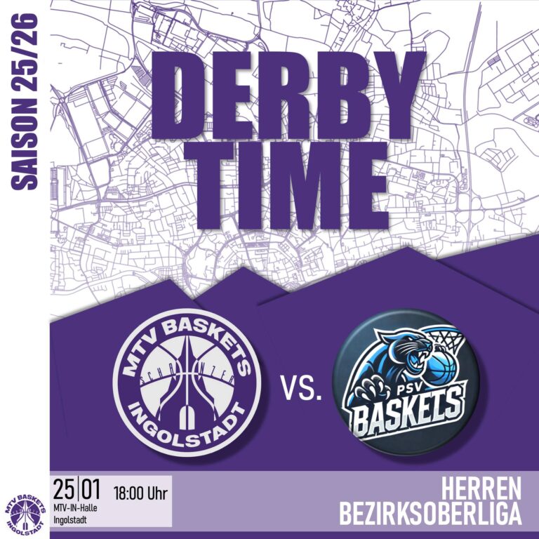 🏀🏀🏀
DERBY-TIME am SONNTAG !
🏀🏀🏀
In der Bezirksoberliga kommt es am Sonntag zum wichtigen Rückspiel der MTV Baskets Herrenmannschaft gegen das Team vom PSV Ingolstadt. Spannung ist garantiert! Um 18 Uhr ist Tip-Off!
Seid dabei!
🏀🏀🏀
LET'S GO BASKETS
#champions #meisterschaft #spieltag #gameday #basketballbezirkschwaben #oneteam #wewantyou #victory #bbvonline #mtvingolstadt #basketballtime #ingolstadt #mtvbaskets #onefamily #mtvbasketsingolstadt #basketball #mannschaft #ruleyourcourt #MTVBasketsIngolstadt #teamsport #supporters #supportyourteam