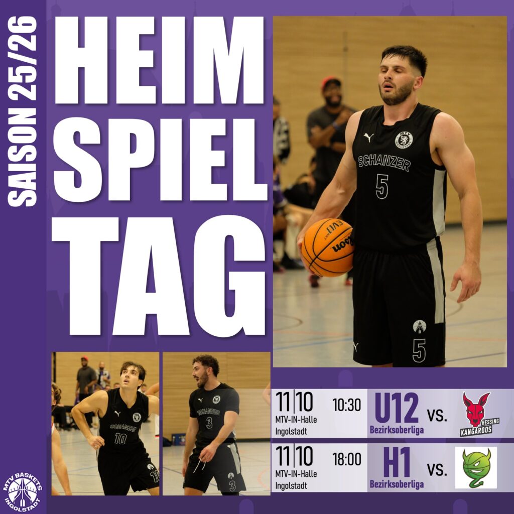 🏀🏀🏀
HEIMSPIELPREMIERE !
🏀🏀🏀
Zum ersten Mal geht es für die MTV Baskets in der neuen Saison vor heimischem Publikum aufs Feld! Die U12 möchte ihre Auftaktniederlage vom letzten Spieltag vergessen lassen und spielt um 10:30 Uhr gegen die Kangaroos. Die Herren wollen ihrem Erfolg vom Auswärtsspiel in Neuburg gleich den zweiten Streich folgen lassen.
Alle Fans und Unterstützer sind herzlich eingeladen, beide Teams anzufeuern und zum Sieg zu jubeln! 🥁🏀
LET'S GO BASKETS !
🏀🏀🏀
#champions #meisterschaft #spieltag #gameday #basketballbezirkschwaben #oneteam #jugendsport #wewantyou #bayernbasketball #victory #bbvonline #trainer #trainingday #mtvingolstadt #basketballtime #ingolstadt #mtvbaskets #onefamily #basketball #mtvbasketsingolstadt #mannschaft #ruleyourcourt #MTVBasketsIngolstadt #teamsport #supporters #supportyourteam