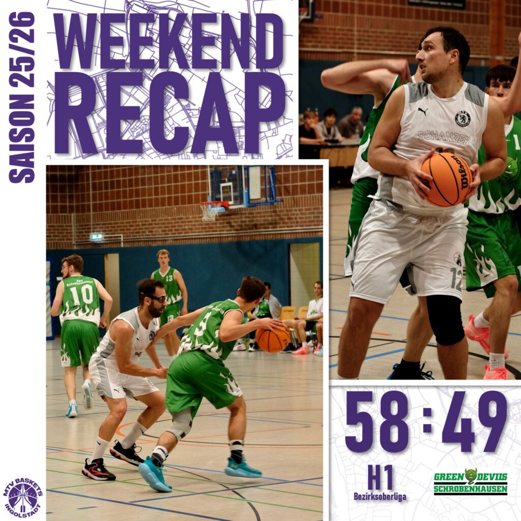 🏀🥁🏀
ZWEITES SPIEL - ZWEITER SIEG !
🥁🏀🥁
Vor heimischem Publikum konnten die Herren der MTV Baskets am Samstag in der Partie gegen die Green Devils aus Schrobenhausen ihren zweiten Saison-Sieg einfahren.⛹
Lange hatten die Gäste die Nase vorn. Das Spiel der Baskets war zu Beginn nicht konzentriert und organisiert genug, um gegen die sehr flink und stark aufspielenden Gäste mithalten zu können. In der zweiten Hälfte des Spiels kamen unsere Herren besser in Tritt.
Dank einer starken Teamleistung und einer immer stärker werdenden Defensive konnten die Baskets zum Ende des 3. Drittels den Ausgleich zum 36:36 schaffen. Im 4. Viertel setzten sich dann Kampfgeist und Erfahrung gegen die Green Devils durch, so dass es zum Schlusspfiff 58:49 für Ingolstadt stand.💪
🏀🏀🏀
LET'S GO Baskets !
#bezirksoberliga #crunchtime #champions #meisterschaft #spieltag #gameday #basketballbezirkschwaben #oneteam #bayernbasketball #bbvonline #trainer #mtvingolstadt #basketballtime #ingolstadt #onefamily #basketball #mtvbasketsingolstadt #ruleyourcourt #teamsport #supporters #supportyourteam