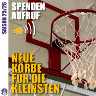🚨🚨
WIR BRAUCHEN EURE HILFE !
🚨🚨

Die Basketballkörbe in der Wilhelm-Ernst-Grundschule müssen dringend ausgetauscht werden. Für Spiele der U12 Jahrgangsstufe sind höhenverstellbare Körbe vorgeschrieben. Mit den bestehenden Körben ist kein Spielbetrieb mehr in der Halle möglich ⛹

💶 Für den Austausch benötigen wir Eure Unterstützung! Etwa die Hälfte der benötigten Summe von 3.000 Euro ist bereits an Spenden bei uns eingegangen. Jetzt gilt es, auch die zweite Hälfte einzutreiben.

Jeder Euro hilft! Bitte beteiligt euch an unserem Spendenaufruf, damit die U12 Mannschaften auch in der kommenden Saison wieder in der Sporthalle in der Feselenstraße in Ingolstadt um Punkte und Siege kämpfen können.

VIELEN DANK !! 🙏🙏🙏