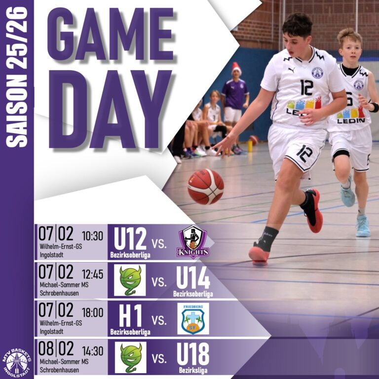 🏀🏀🏀
VOLLES PROGRAMM
🏀🏀🏀
Alle unsere Teams müssen am Wochenende auf den Court! 
⛹Neben den beiden Heimspielen am Samstag in der Halle der Wilhelm-Ernst-Grundschule geht es gleich für zwei Mannschaftn nach Schrobenhausen zu den Green Devils. 
👏Am Samstag will die U14 ihre Niederlage gegen Nördlingen vom letzten Wochenende vergessen machen. Die U18 wird alles daran setzen, am Sonntag in Schrobenhausen die Siegesserie aus den letzten Wochen fortzusetzen.
🏀🏀🏀
LET'S GO BASKETS
#champions #meisterschaft #spieltag #gameday #basketballbezirkschwaben #oneteam #jugendsport #wewantyou #bayernbasketball #victory #bbvonline #trainer #trainingday #mtvingolstadt #basketballtime #ingolstadt #mtvbaskets #onefamily #basketball #mtvbasketsingolstadt #mannschaft #ruleyourcourt #MTVBasketsIngolstadt #teamsport #supporters #supportyourteam