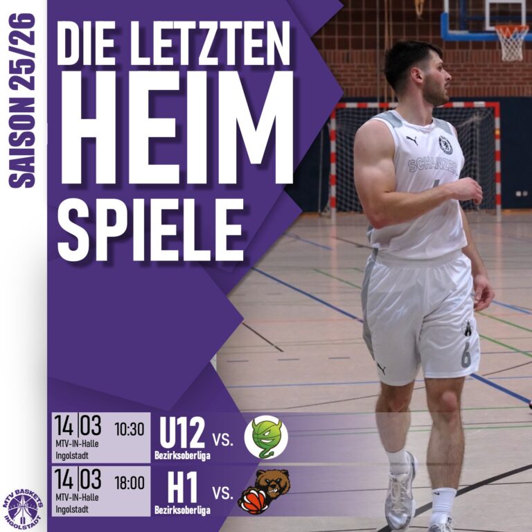 🏀🏀🏀
NOCH EINMAL ZUHAUSE!
🏀🏀🏀
Für die U12 und unsere Herren stehen die letzten Spiel der Saison in der MTV-Halle an. Also nochmal alles geben vor heimischem Publikum.
LET'S GO BASKETS
#meisterschaft #spieltag #gameday #basketballbezirkschwaben #oneteam #jugendsport #wewantyou #bayernbasketball #victory #bbvonline #mtvingolstadt #basketballtime #ingolstadt #mannschaft #MTVBasketsIngolstadt #supporters #supportyourteam